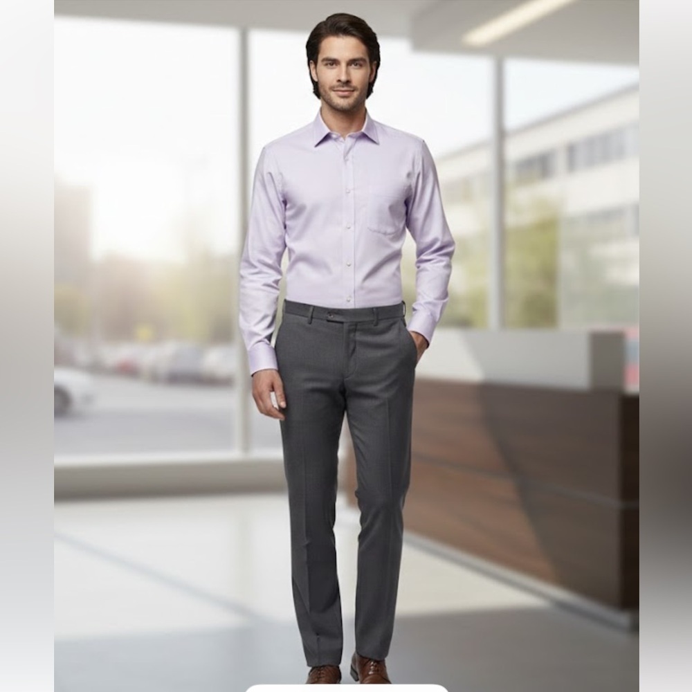 PARK Avenue Men's Lavender Dress Shirt. CUELLO 39 cm - Picture 2 of 8